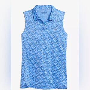 NWT Women’s Vineyard Vines Caribbean Hibiscus Blue Polo